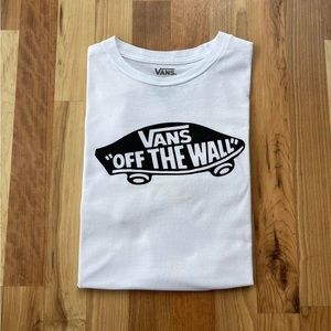 Vans Off The Wall Logo Tee Shirt White Large